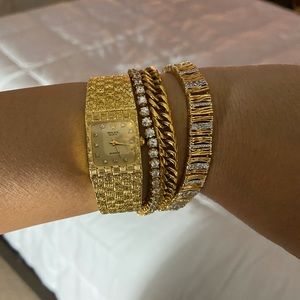 18KT gold vermeil’s bracelet with CZ’s